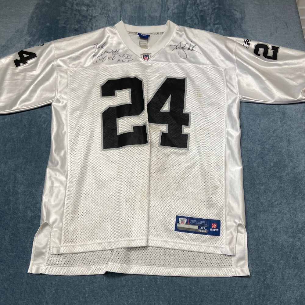 Reebok NFL Players Las Vegas Raiders Football Jersey Mens XL White D Glaze #24